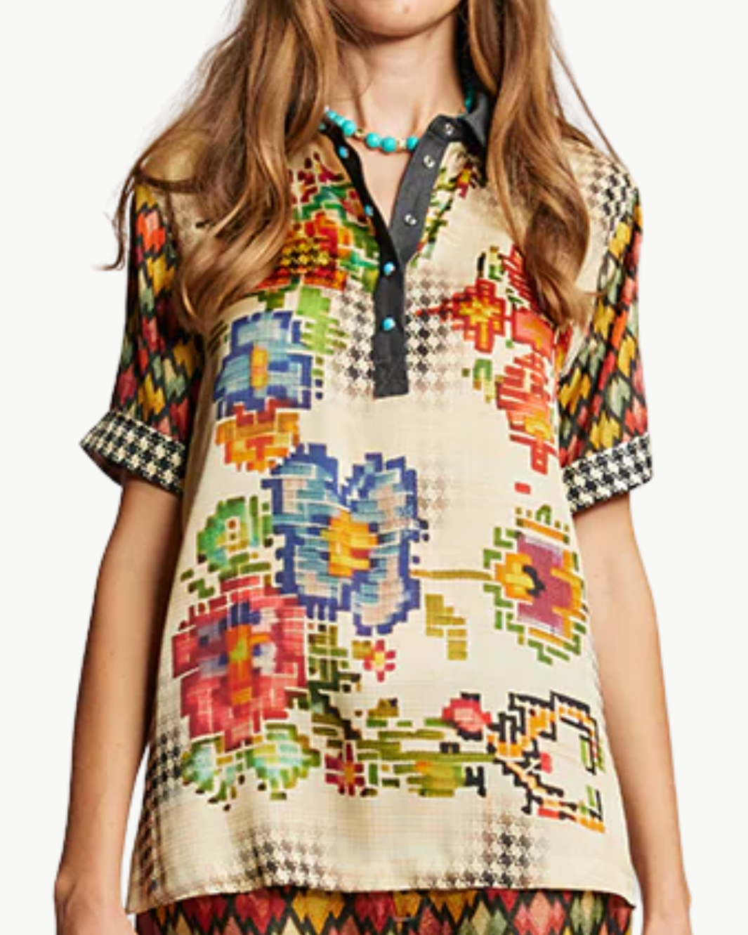Me369 MYLA COLLAR SHIRT at Romi Boutique