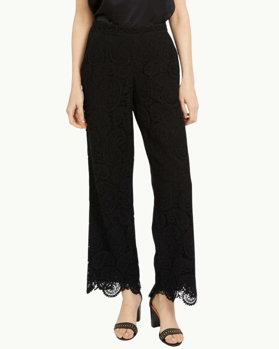 MAXINE LACE PANT IN BLACK - Romi Boutique