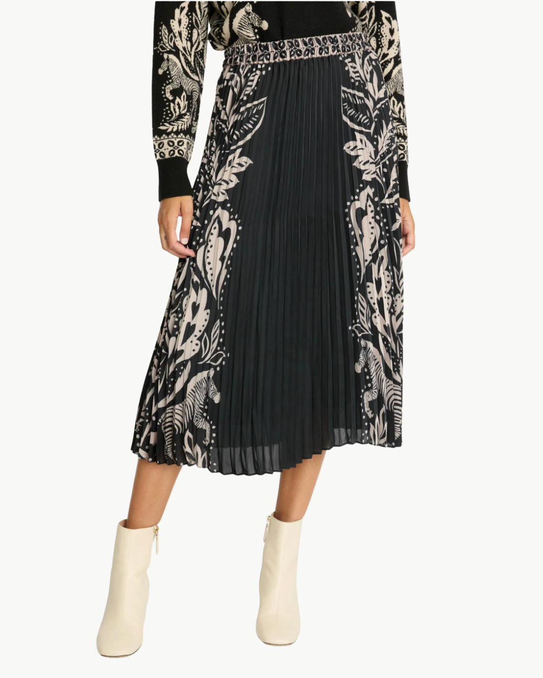 MIA SKIRT IN ZEBRA FERN - Romi Boutique