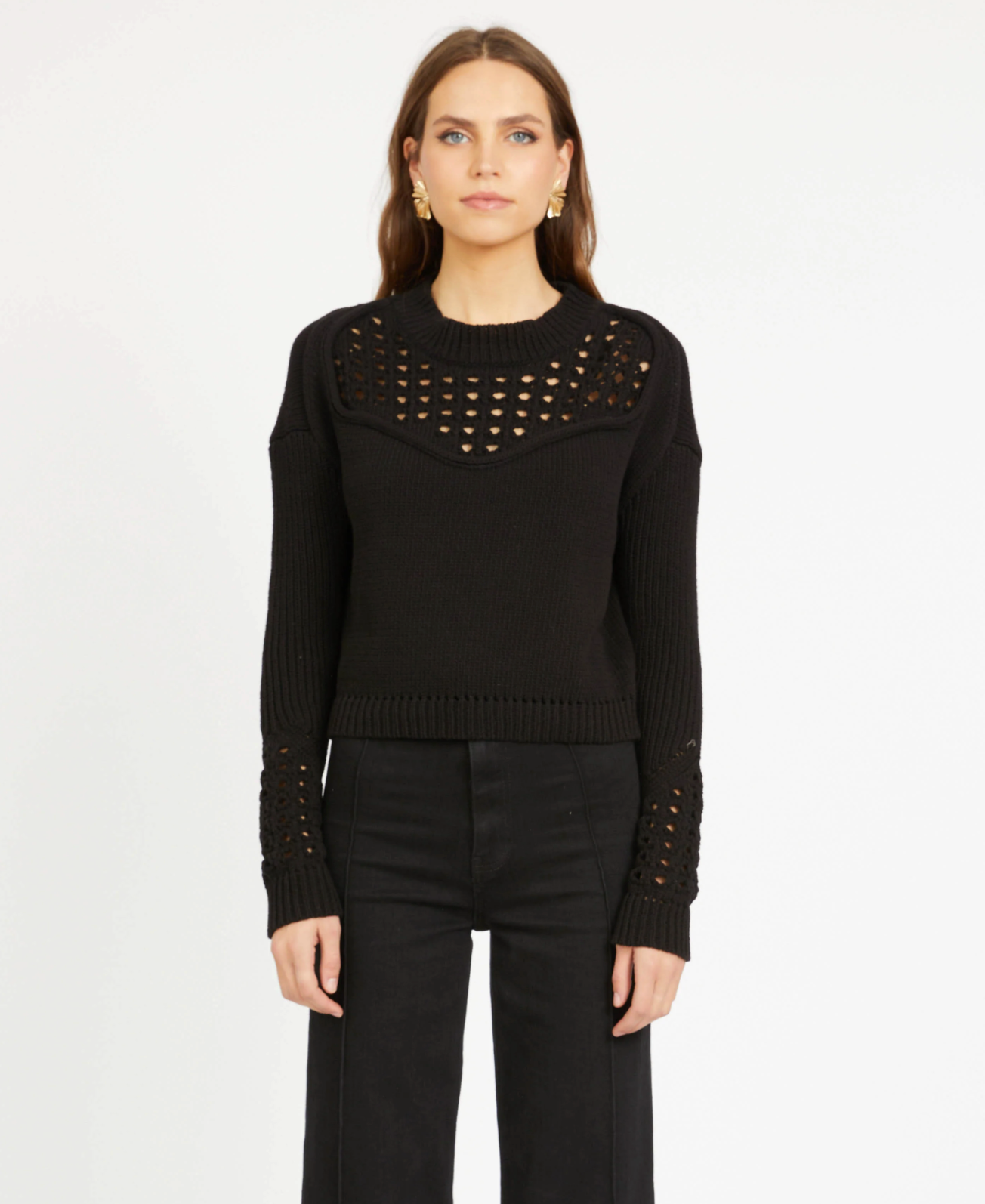 BELLAMY SWEATER IN BLACK - Romi Boutique