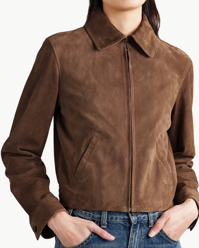 BEAUVAIS SUEDE JACKET IN CAFFE - Romi Boutique
