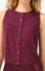 DIA SILK CASHMERE SWEATER VEST IN BLACKBERRY - Romi Boutique