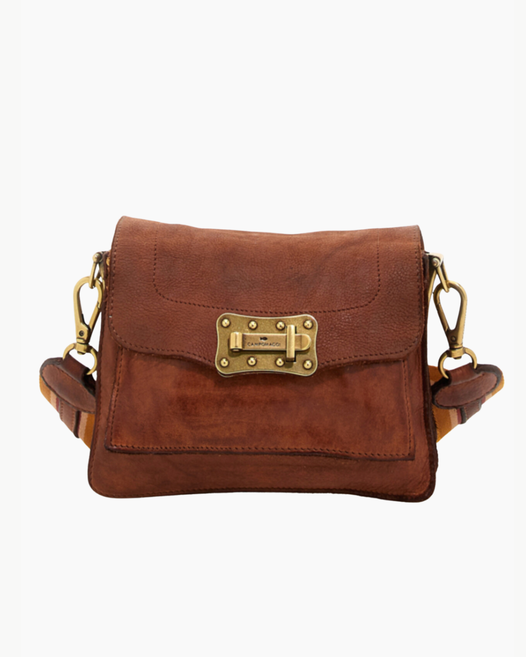 AGNESE BAG IN COGNAC W/ GOLD by Campomaggi - Romi Boutique