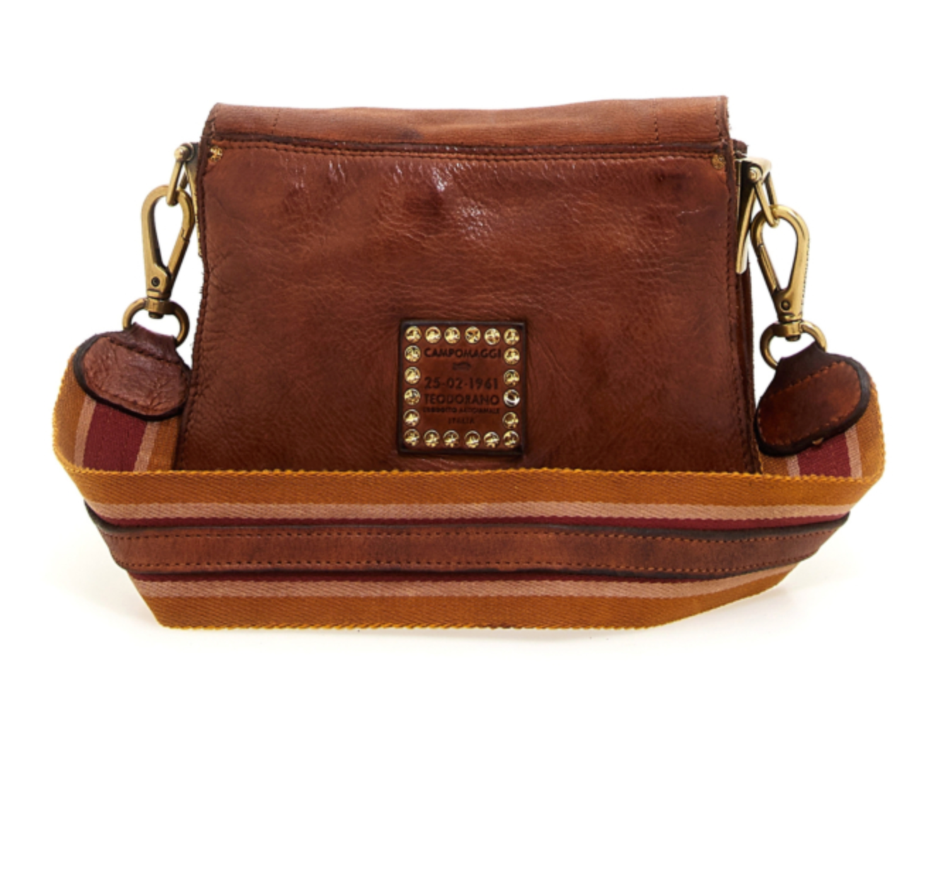 AGNESE BAG IN COGNAC W/ GOLD by Campomaggi - Romi Boutique