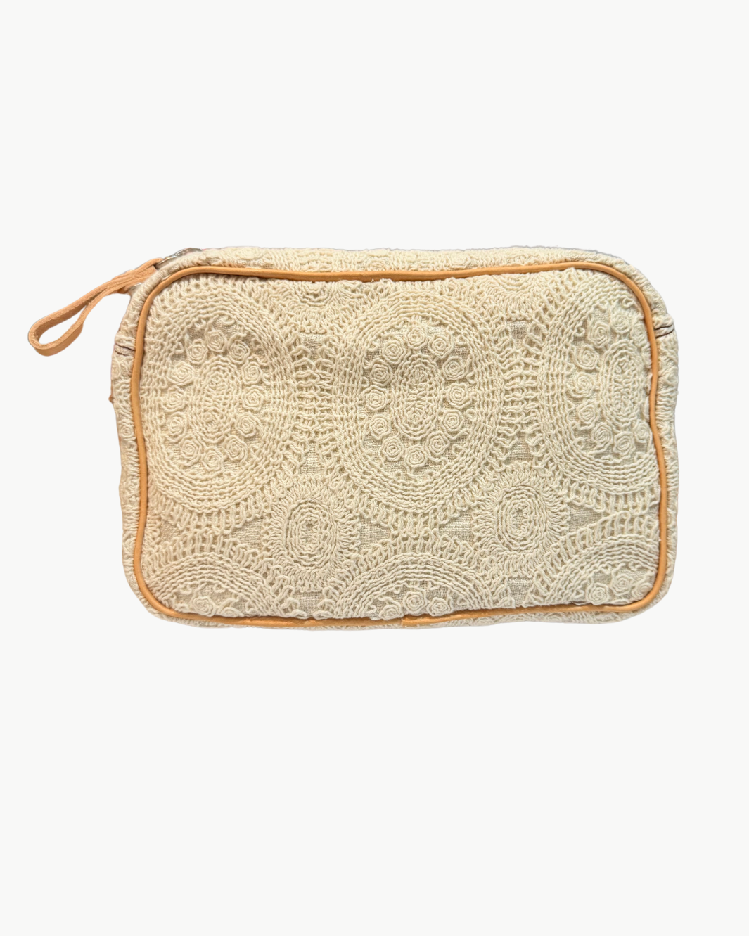 EMBROIDERED SHOPPING BAG IN CREAM/NATURAL by Campomaggi - Romi Boutique