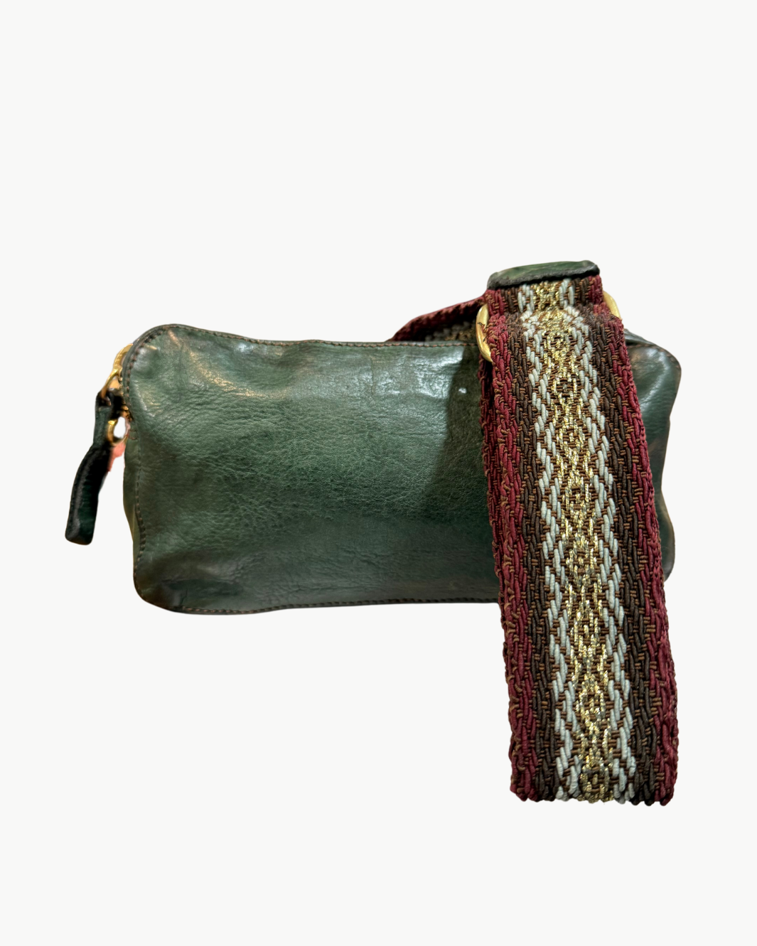 VACCHETTA PHONE HOLDER IN GREEN BOTTLE by Campomaggi - Romi Boutique