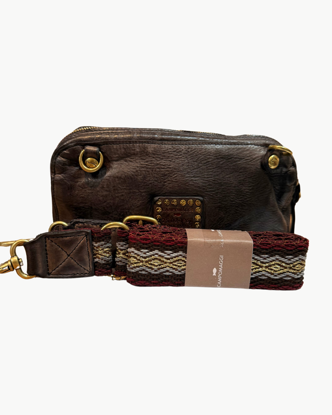 VACCHETTA PHONE HOLDER IN GREY by Campomaggi - Romi Boutique