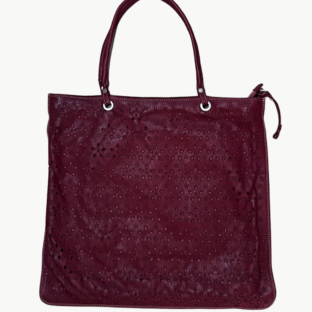 AMBRA BAG LARGE IN RED CARDINAL - Romi Boutique