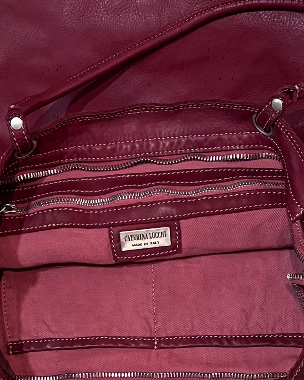 AMBRA BAG LARGE IN RED CARDINAL - Romi Boutique