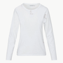 EMBROIDERED BOOT LONG SLEEVE COTTON T-SHIRT IN WHITE - Romi Boutique