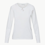 EMBROIDERED HORSE LONG SLEEVE COTTON T-SHIRT IN WHITE - Romi Boutique