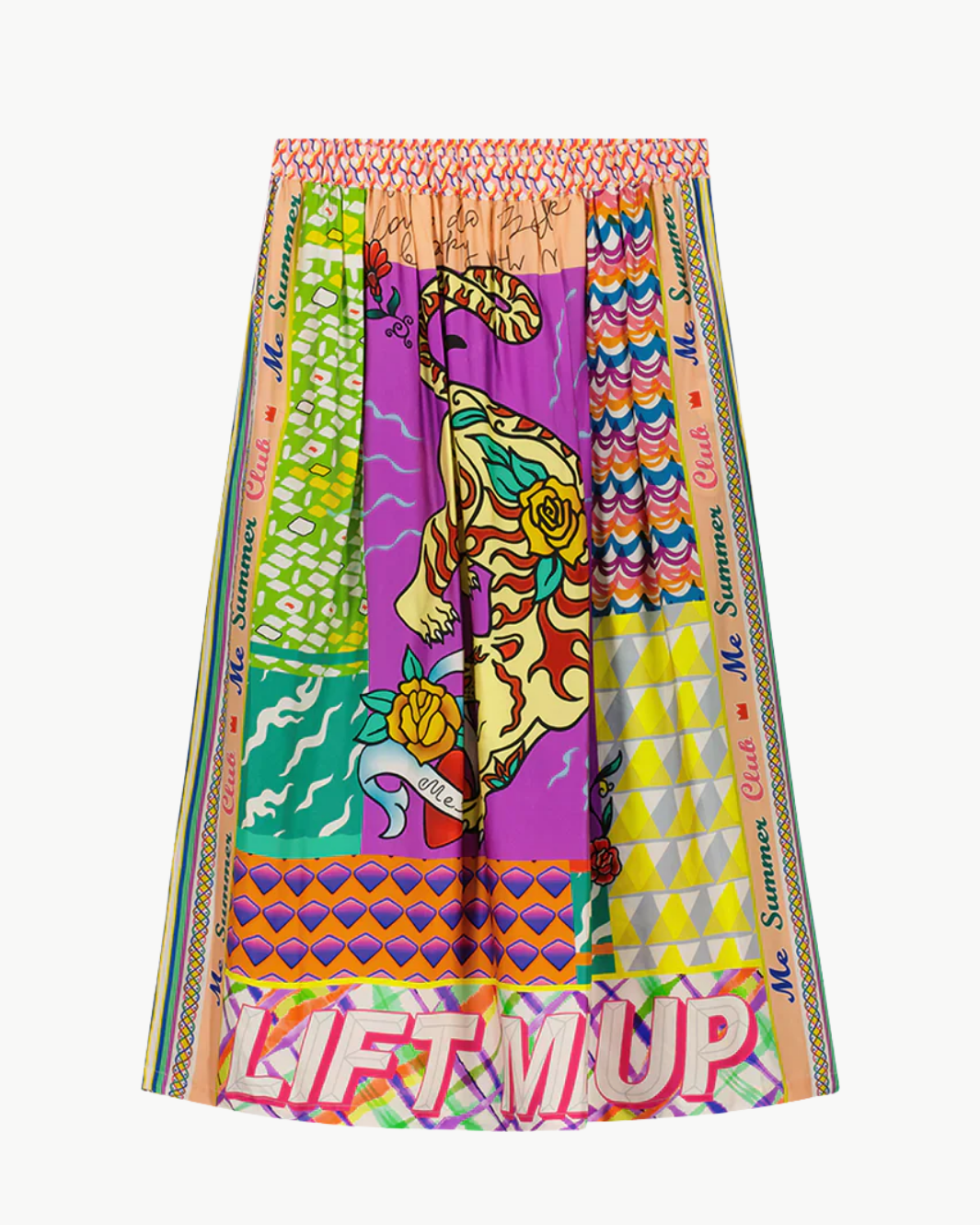 Me369 VANESSA PRINTED MIDI SKIRT at Romi Boutique