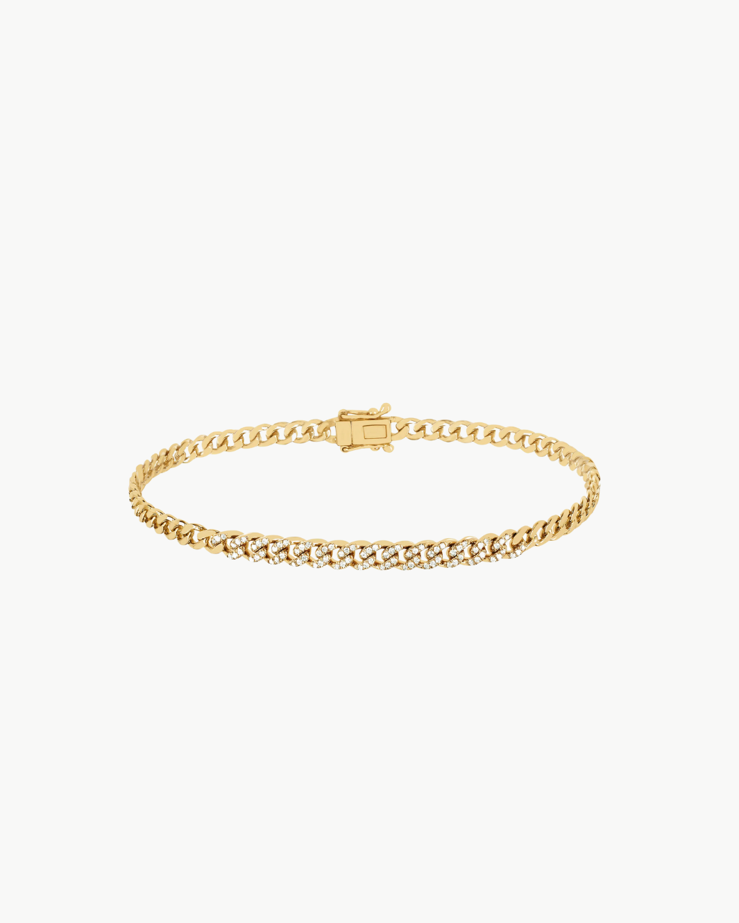 Mini Curb Chain Bracelet in 14k Yellow Gold