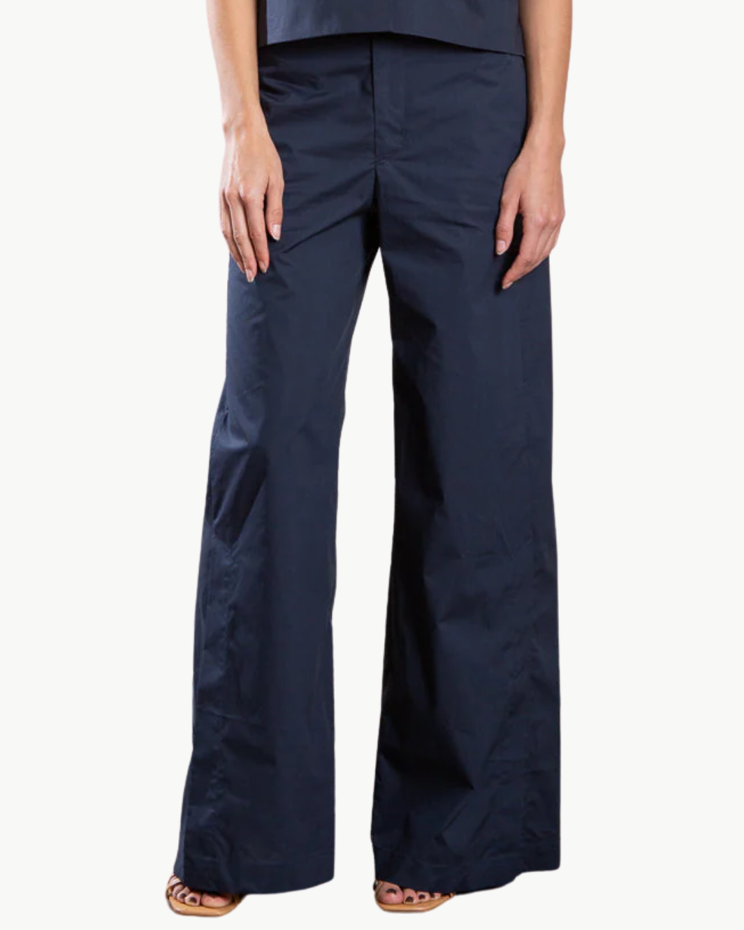 PHARAOH LENNOX PANT IN ITALIAN POPLIN IN INK at Romi Boutique