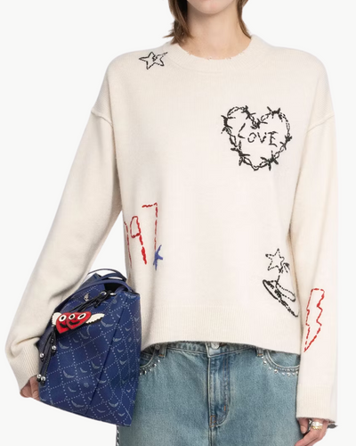 MARKUZ CASHMERE SWEATER IN ECRU