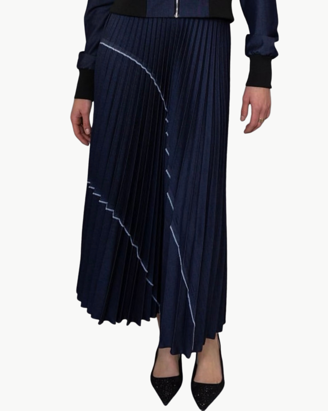 Denim Patchwork Skirt