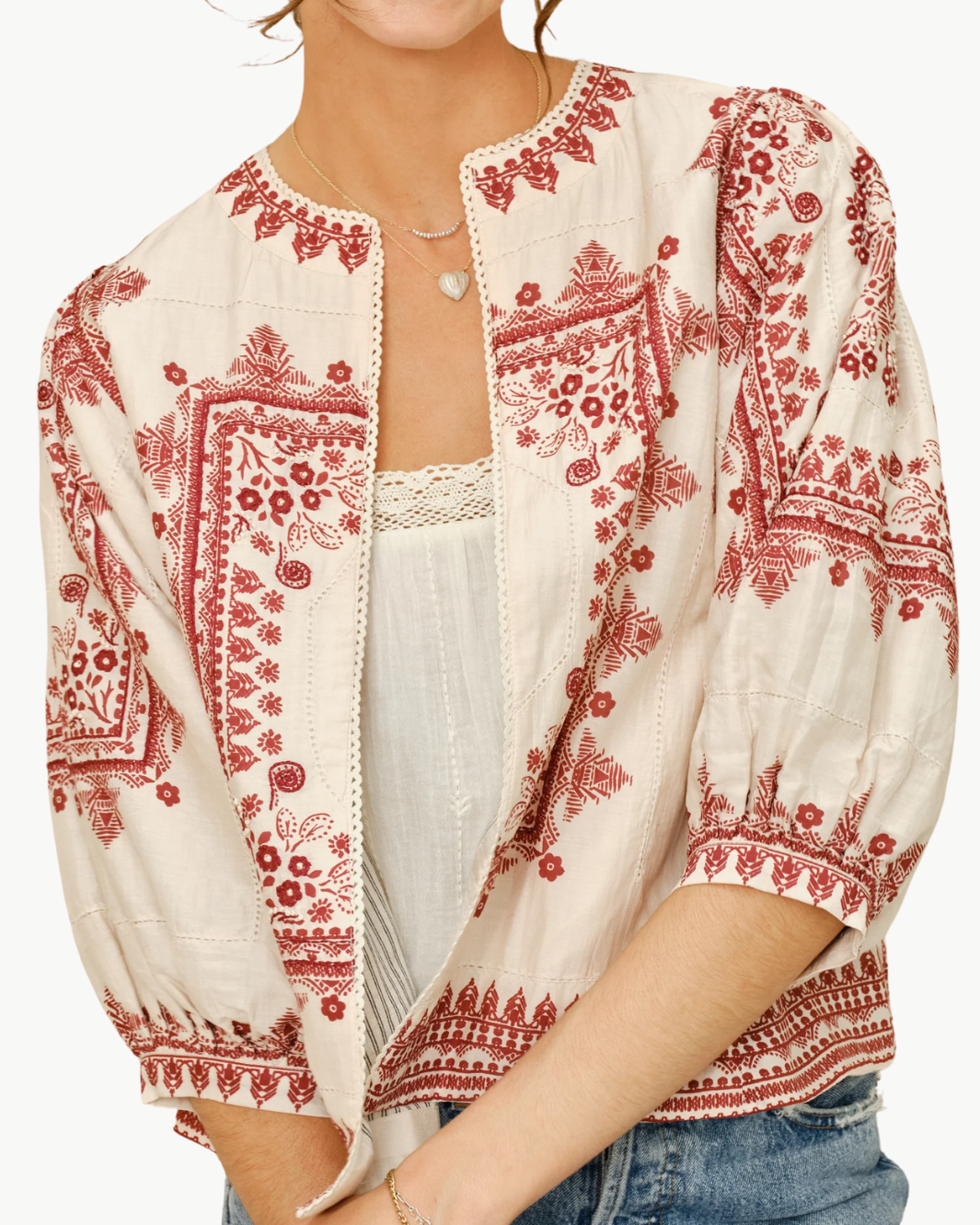EDEN PRINT JACKET IN RED