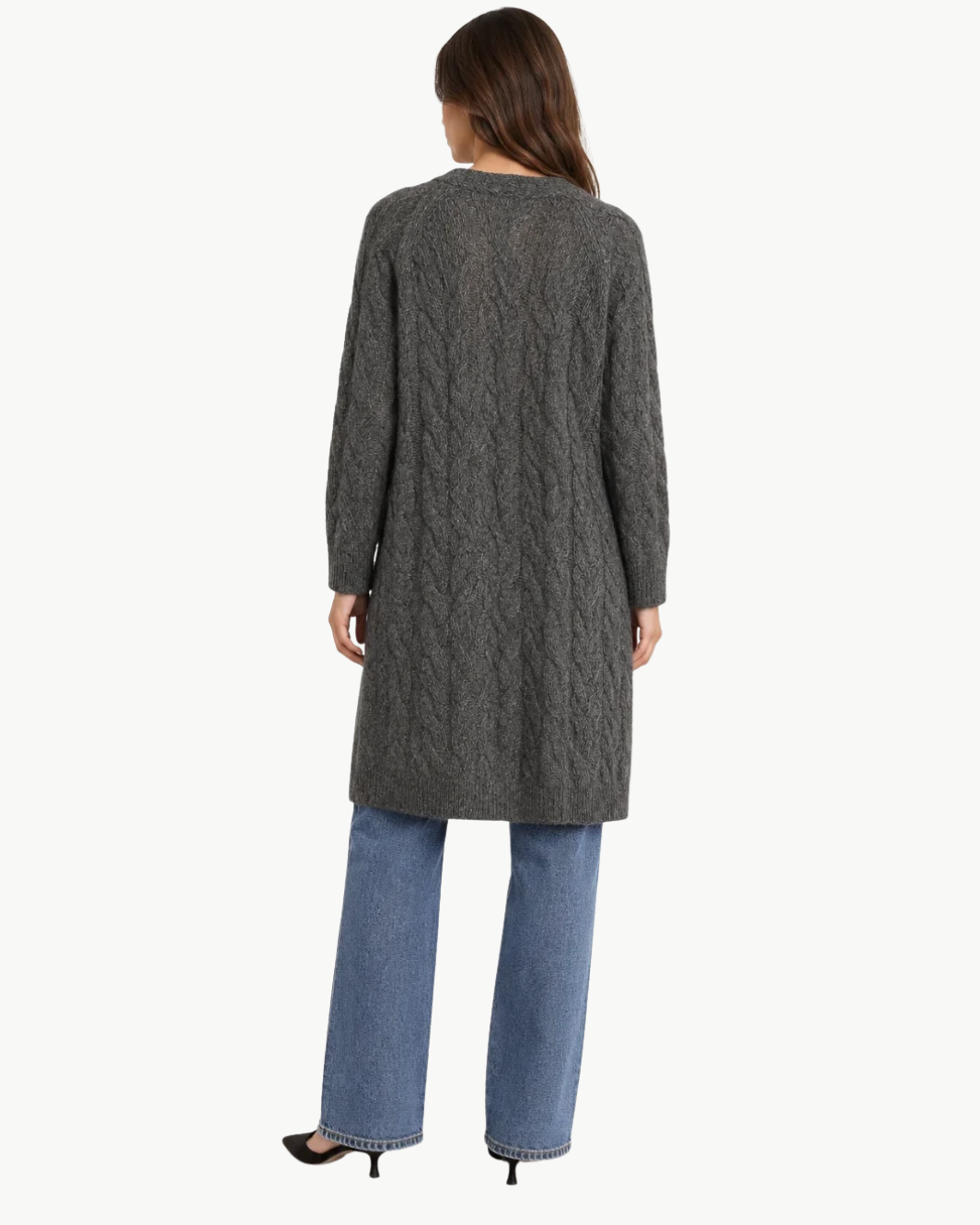 W.Cashmere Anne Cable Knit Cardigan at Romi Boutique