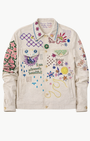 Me369 BRIANN EMBROIDERED DENIM at Romi Boutique