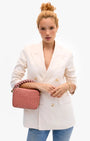 Clare V MIDI SAC WOVEN CHECKER at Romi Boutique