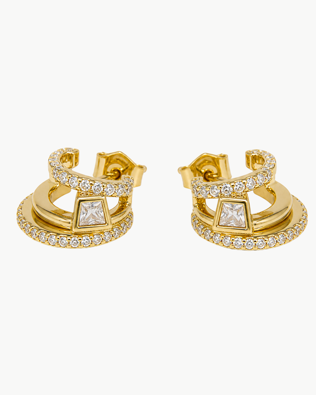Native Gem Asymmetry Huggies at Romi Boutique