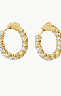 Emerson Stone Classic Inside-Out Diamond Hoops - Medium at Romi Boutique