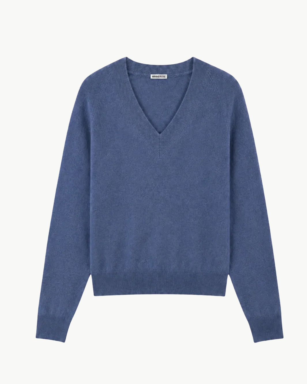 Minnie Rose Cashmere Long Sleeve Shrunken V Neck at Romi Boutique