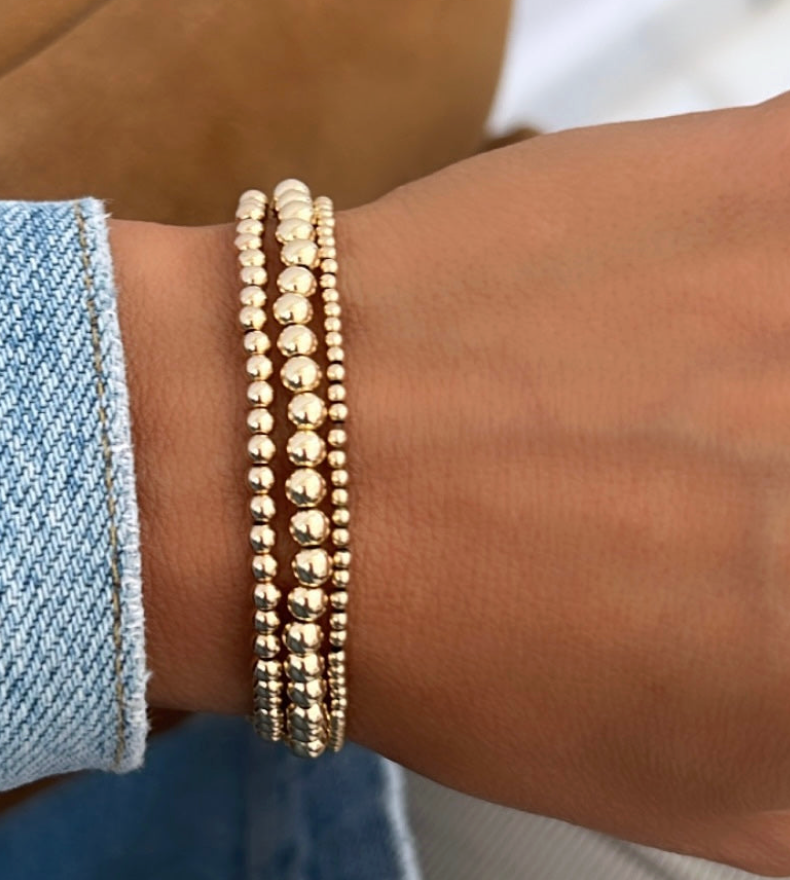 Alexa Leigh 3MM BALL BRACELET IN STERLING SILVER at Romi Boutique