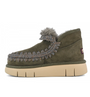 Mou ESKIMO BOUNCE SNEAKER IN BLACK OLIVE at Romi Boutique