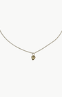 JANE HOLLINGER TINY PUFF HEART NECKLACE IN TWO-TONE at Romi Boutique