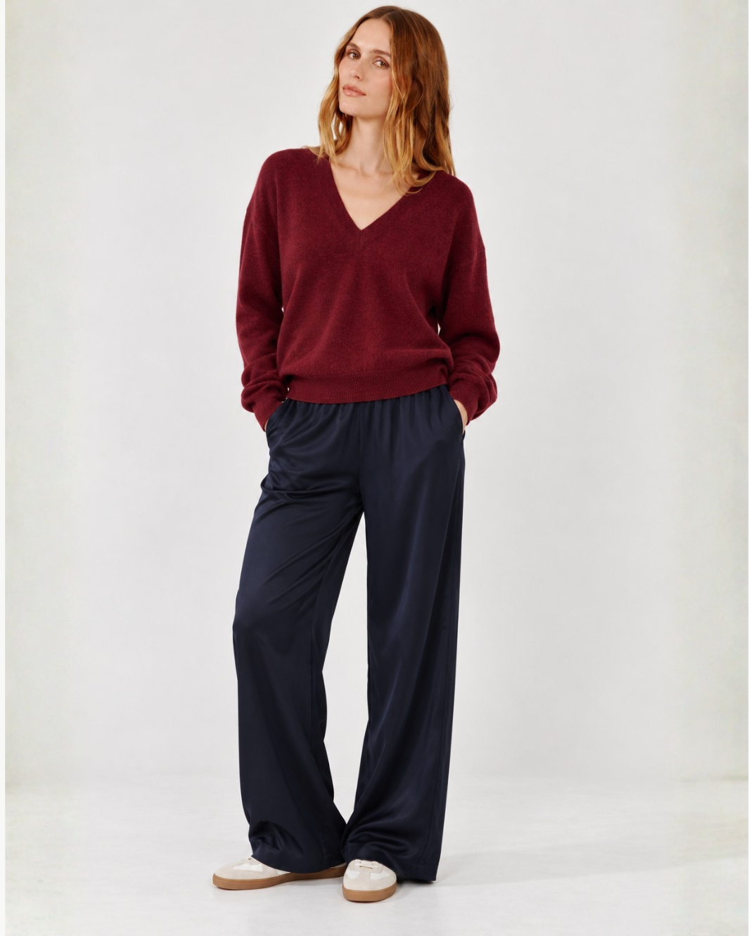 Brynn High Rise Pull On Wide Leg Pant