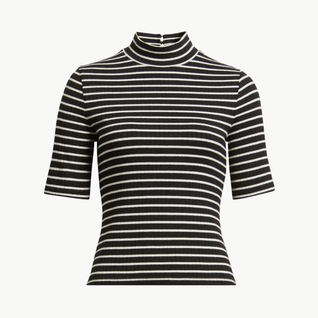 The Knit Stripe Rib Tee