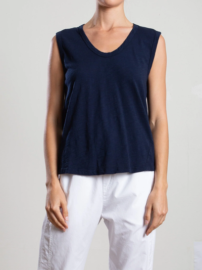 MUSCLE SHELL IN SUPIMA SLUB IN MIDNIGHT