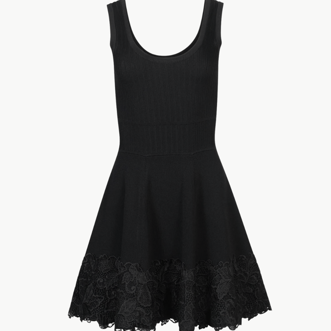 Generation Love ORPHEUS LACE COMBO RIB DRESS at Romi Boutique