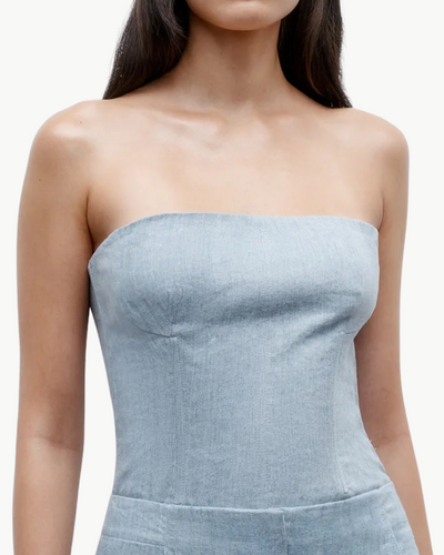 JILLIAN BUSTIER TOP IN LIGHT INDIGO