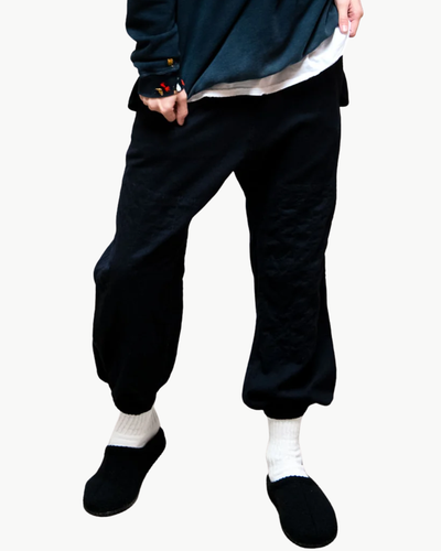 FLAP/SNAP CASHMERE WOOL PANT LOROPIANA IN SAILORS SURPLUS NAVY