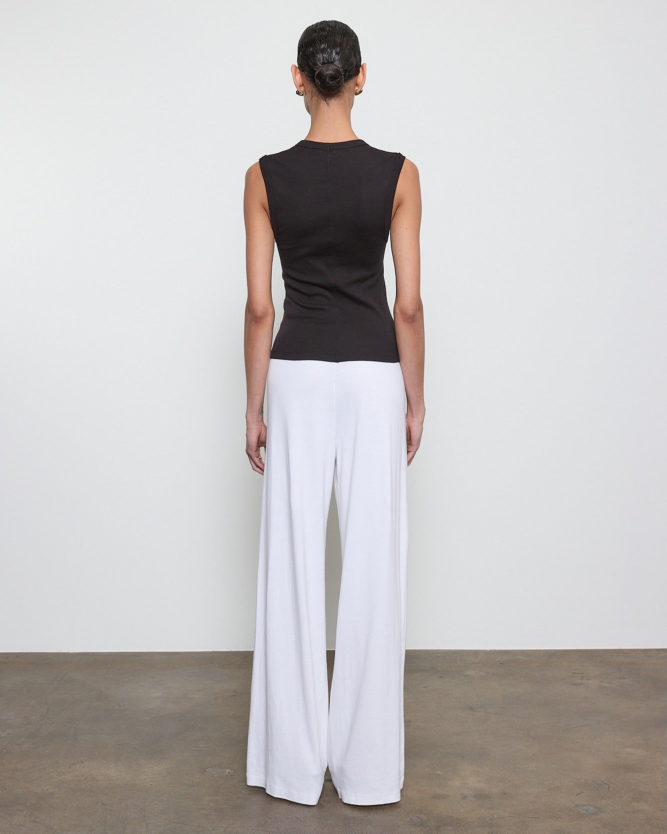 Enza Costa SUPIMA COTTON SLEEVELESS V at Romi Boutique
