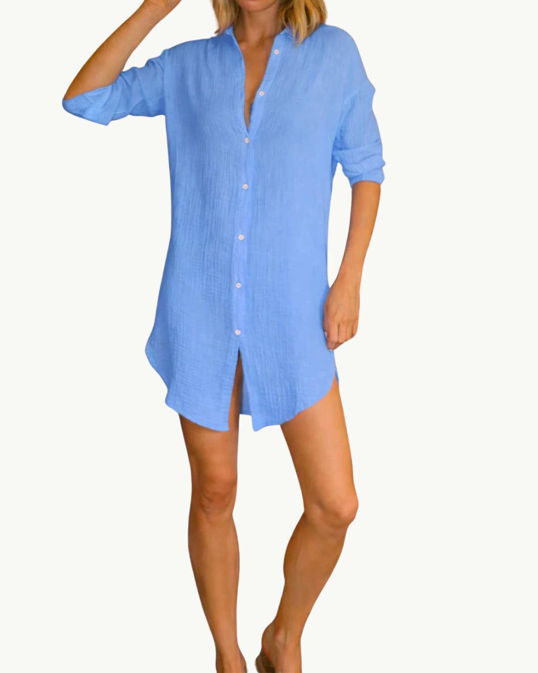 Felicite BOYFRIEND TUNIC DRESS GAUZE at Romi Boutique