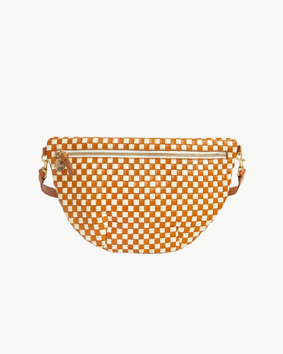 GRANDE FANNY WOVEN CHECKER IN NATURAL/CREAM - Romi Boutique