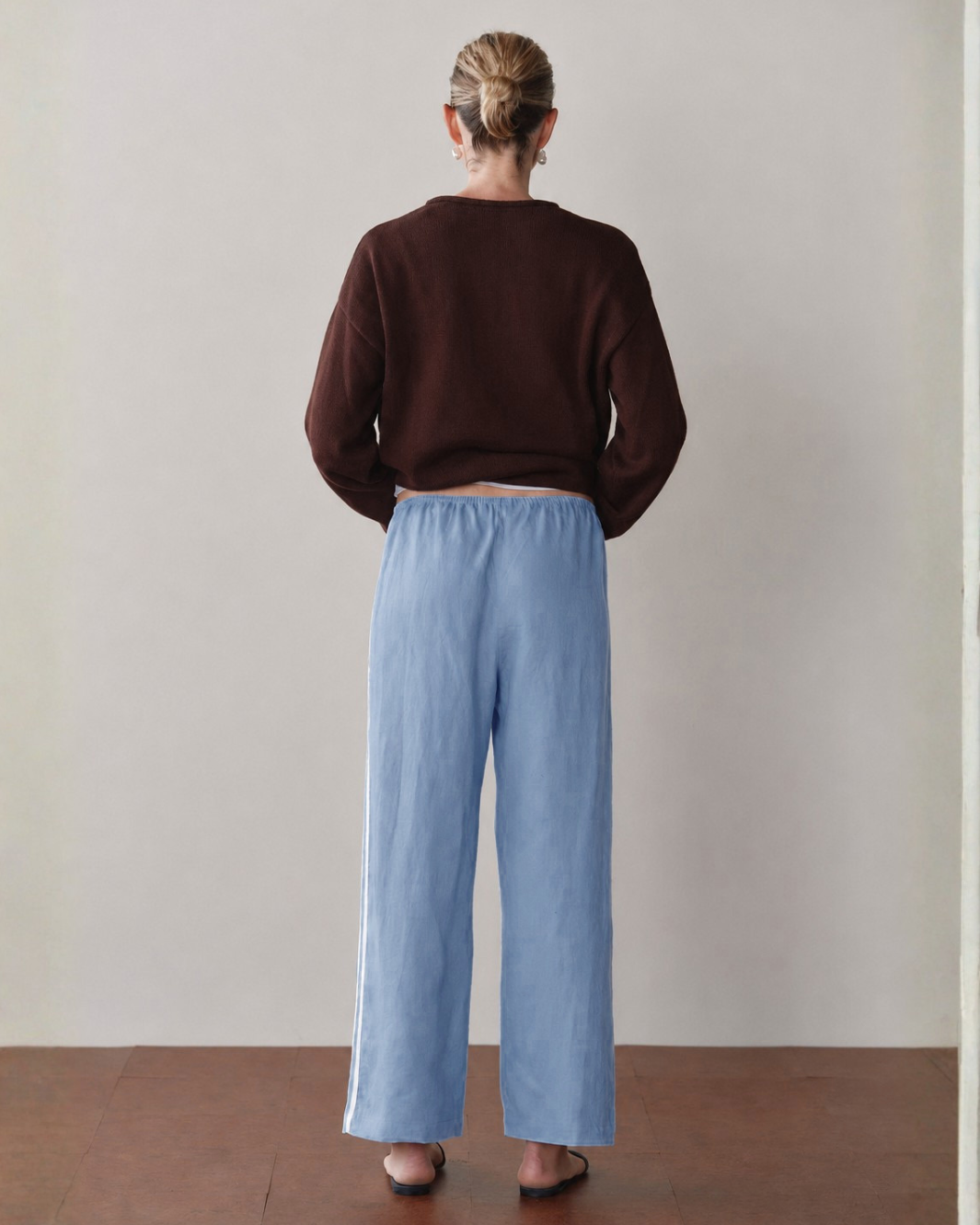 The Linen Crop Stripe Pant
