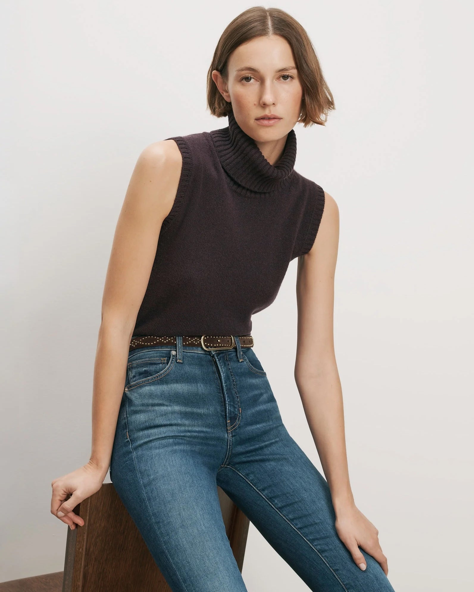 Mazzy Cashmere Sleeveless Sweater