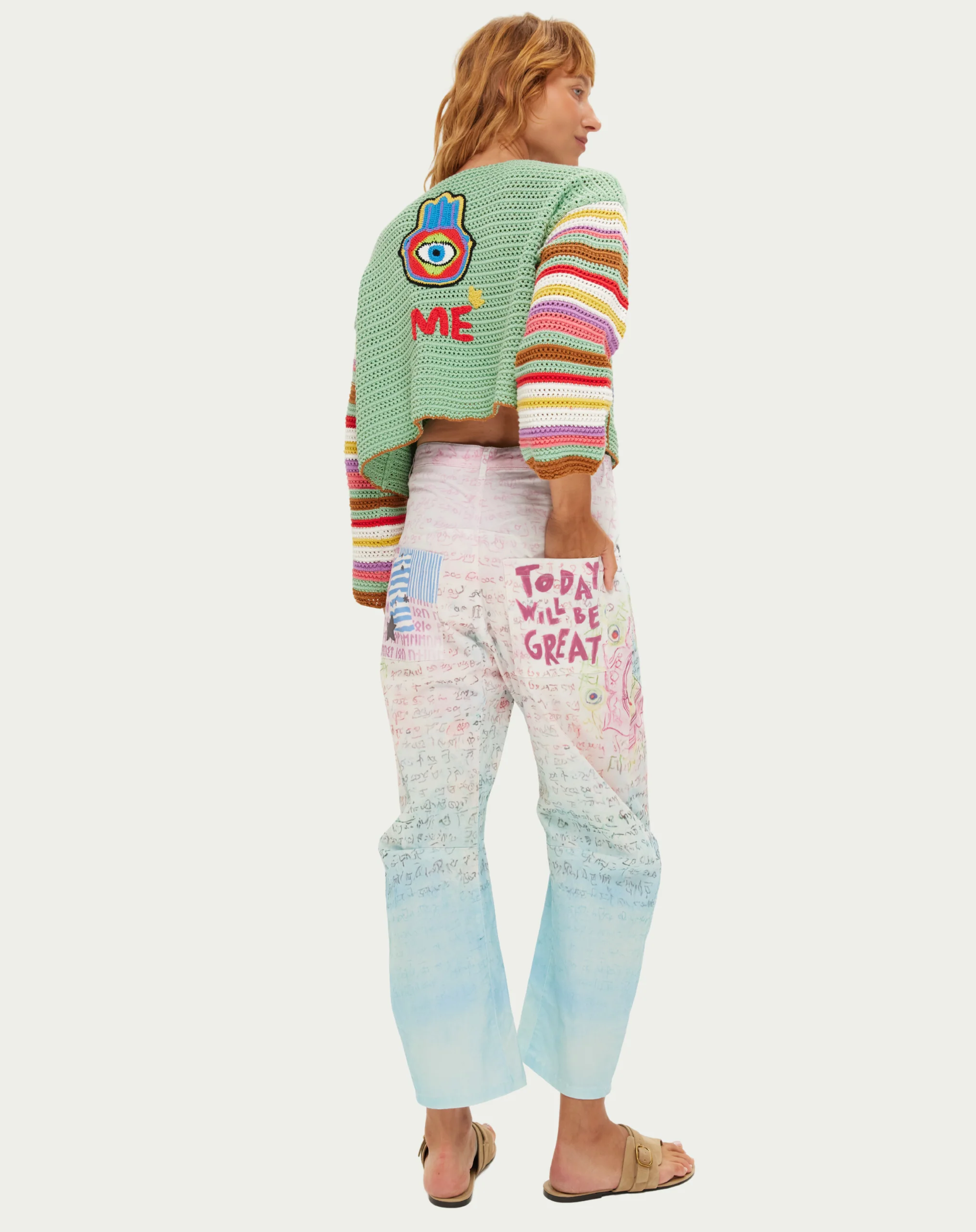 Me369 CALA COTTON BARREL PANTS at Romi Boutique