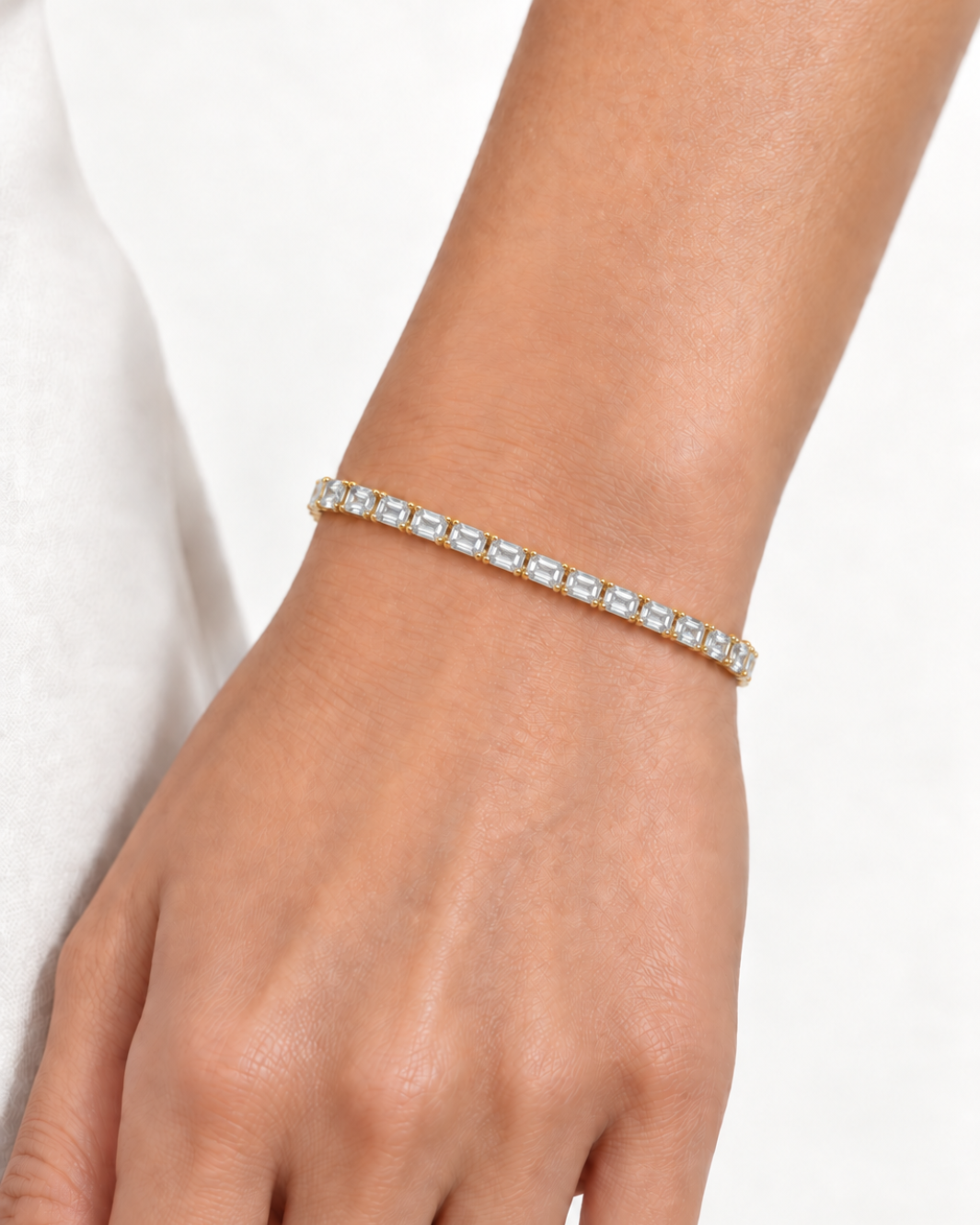 Emerald Diamond Tennis Bracelet