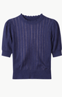 Ulla Johnson GEMMA SHORT SLEEVE KNIT TOP at Romi Boutique