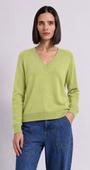Minnie Rose Cashmere Long Sleeve Shrunken V Neck at Romi Boutique