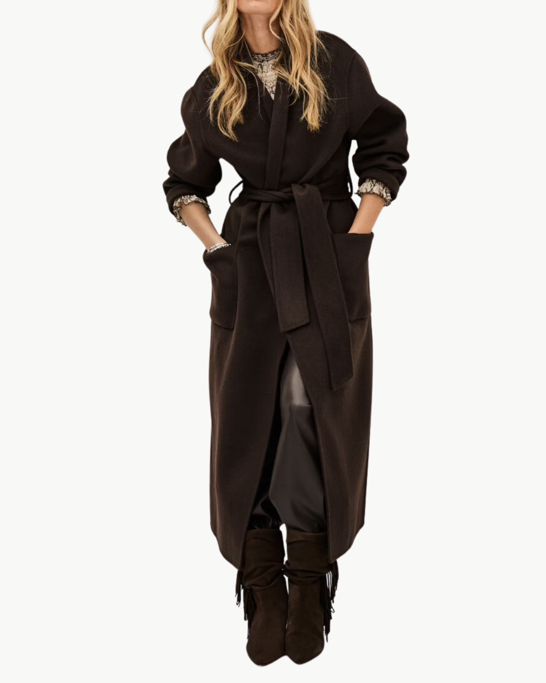 KAY COAT IN MARRON
