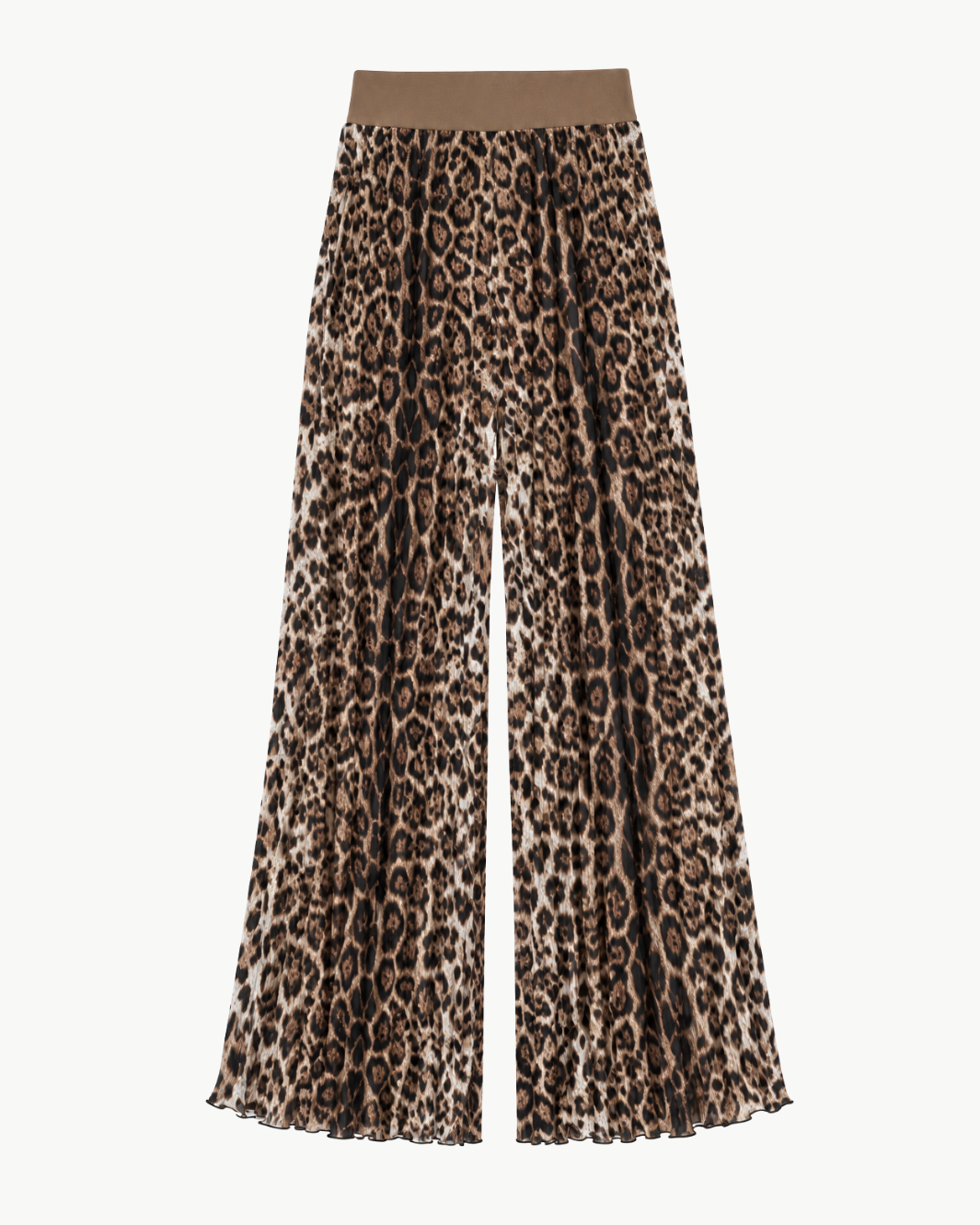 Wide-leg Pleated Pants