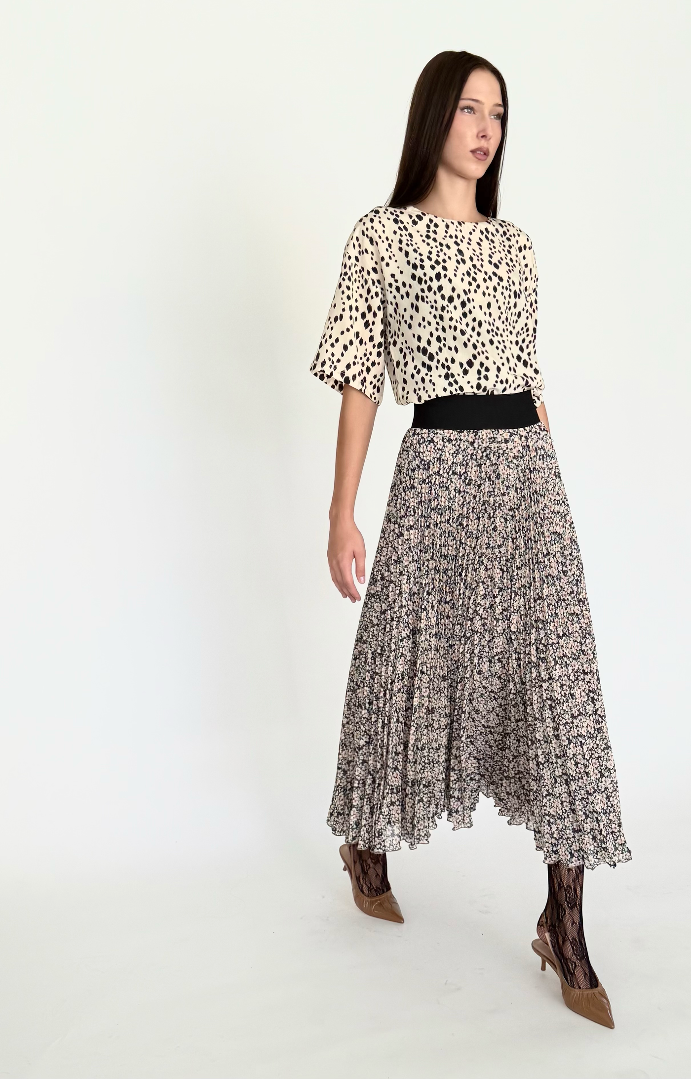 JERSEY SKIRT IN FLORAL PRINT