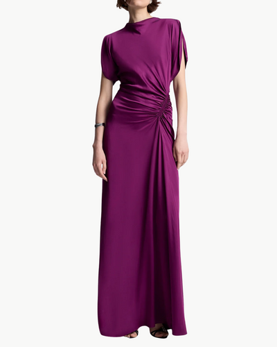 NADIA SATIN GOWN IN JEWEL