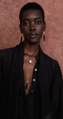 MESSINA EARRINGS IN BLACK AGATE - Romi Boutique